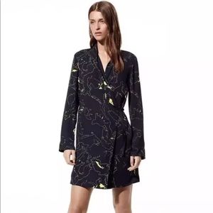 Aritzia BABATON S Macon Wrap Dress Navy